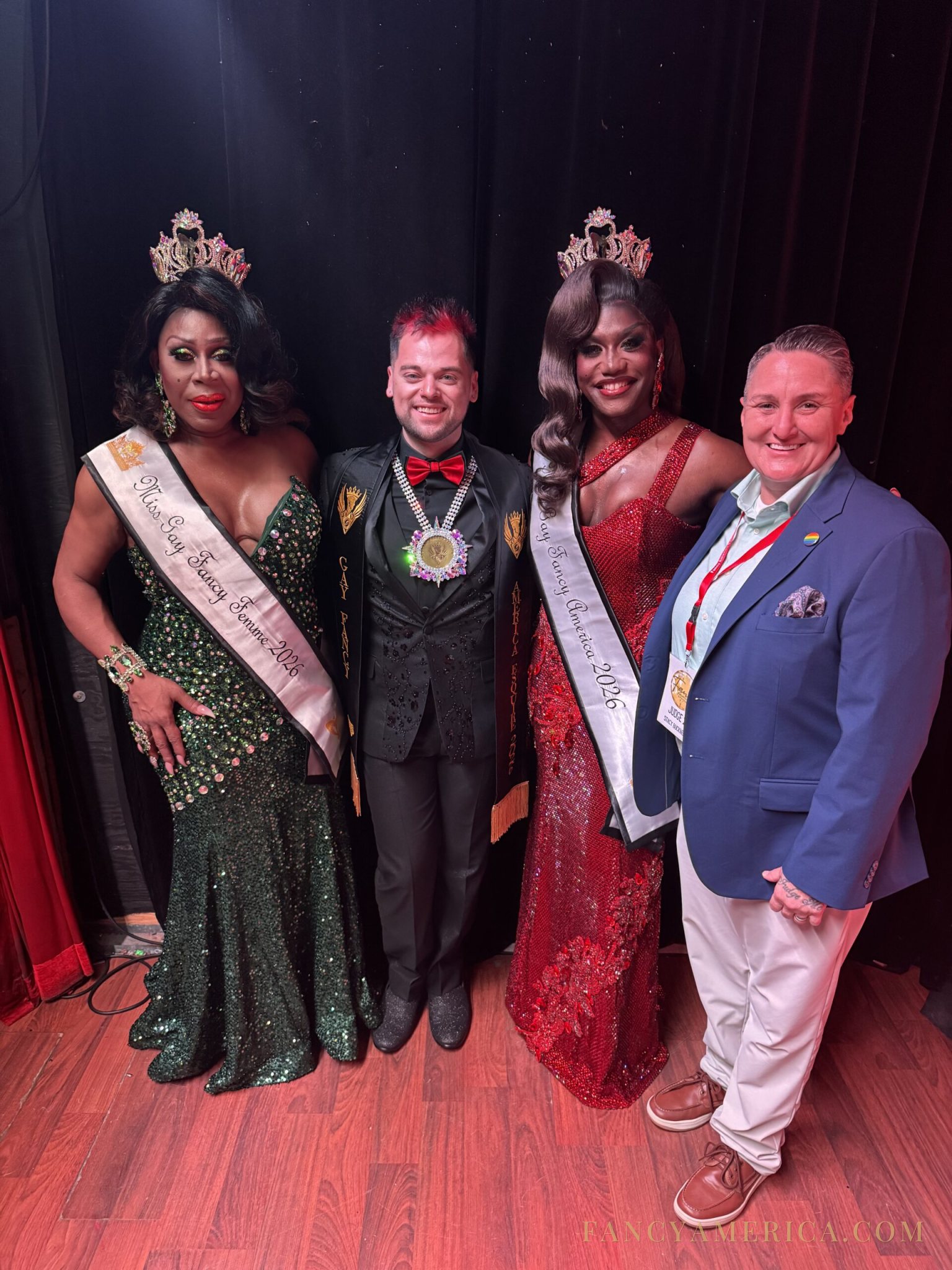 A photograph from the 2026 Gay Fancy America pageant.